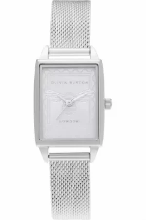 Image of Olivia Burton Bee Silver Mesh Watch OB16SD06