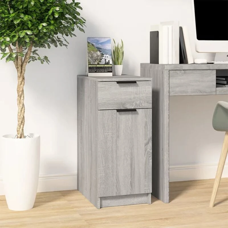 Image of Vidaxl Desk Cabinet Grey Sonoma 33.5X50X75cm Engineered Wood, Grey 817130