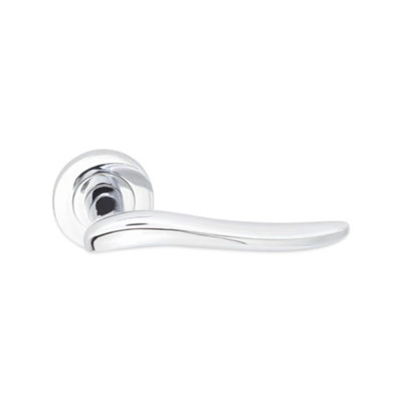 Image of Spira Brass Senza Lever Door Handle Polished Chrome