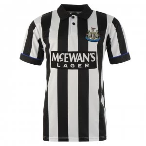 Image of Score Draw Newcastle United Football Club 1995 Home Jersey Mens - Black/White
