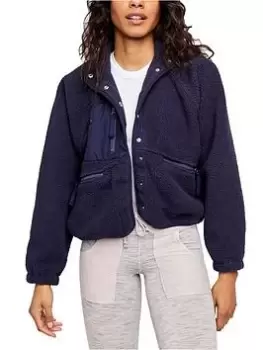 Image of FREE PEOPLE Movement Hit The Slopes Jacket - Navy, Size S, Women