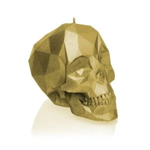 Image of Classic Gold Low Poly Skull Candle