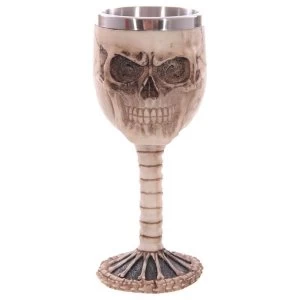 Image of Decorative Gothic Skull and Spine Goblet