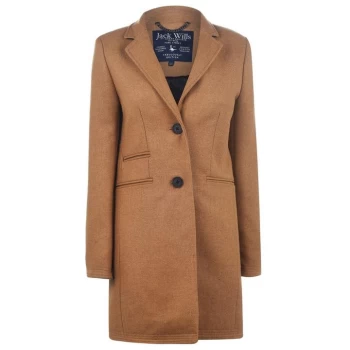 Image of Jack Wills Pimlico Crombie Coat With Wool - Camel