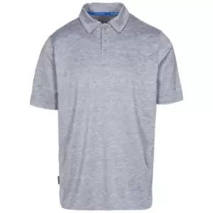 Image of Trespass Mens Monocle Quick Dry Polo Top (XXS) (Grey Marl)