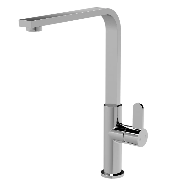 Image of Balterley Kitchen Mono Mixer Tap with 1 Lever Handle Chrome 302mm Silver