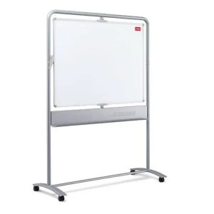 Image of Nobo Classic Mobile 1200 x 900mm Steel Vertical Pivot Magnetic Mobile Whiteboard