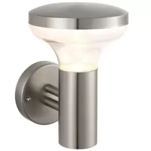Image of IP44 Outdoor Wall Light Marine Stainless Steel & Clear Shade 3.5W Cool White LED