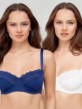 Image of DORINA Kelsea 2pk Non-padded Wired-bra - Multi, Size 32F, Women