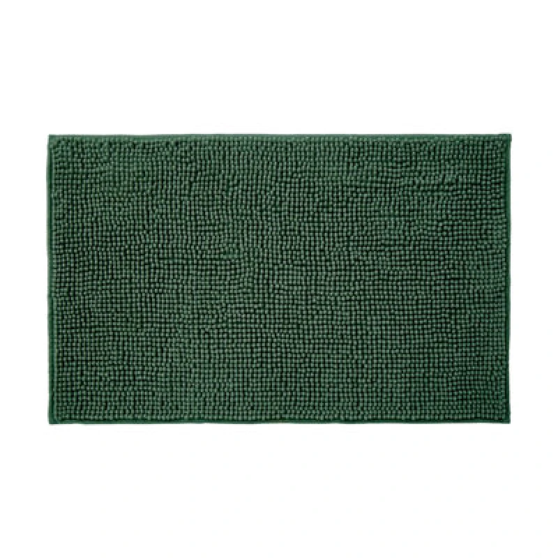 Image of Allure Bath Fashions Chenille Bobble Bath Mat Non Slip 60 X 90Cm - Dark Green