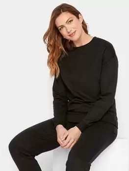 Image of Long Tall Sally Black Sweatshirt, Black, Size 20, Women