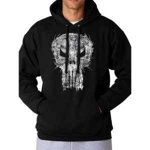 Image of Marvel Comics - Unisex Medium Punisher Shatter Skull Full-Length Hoodie (Black)