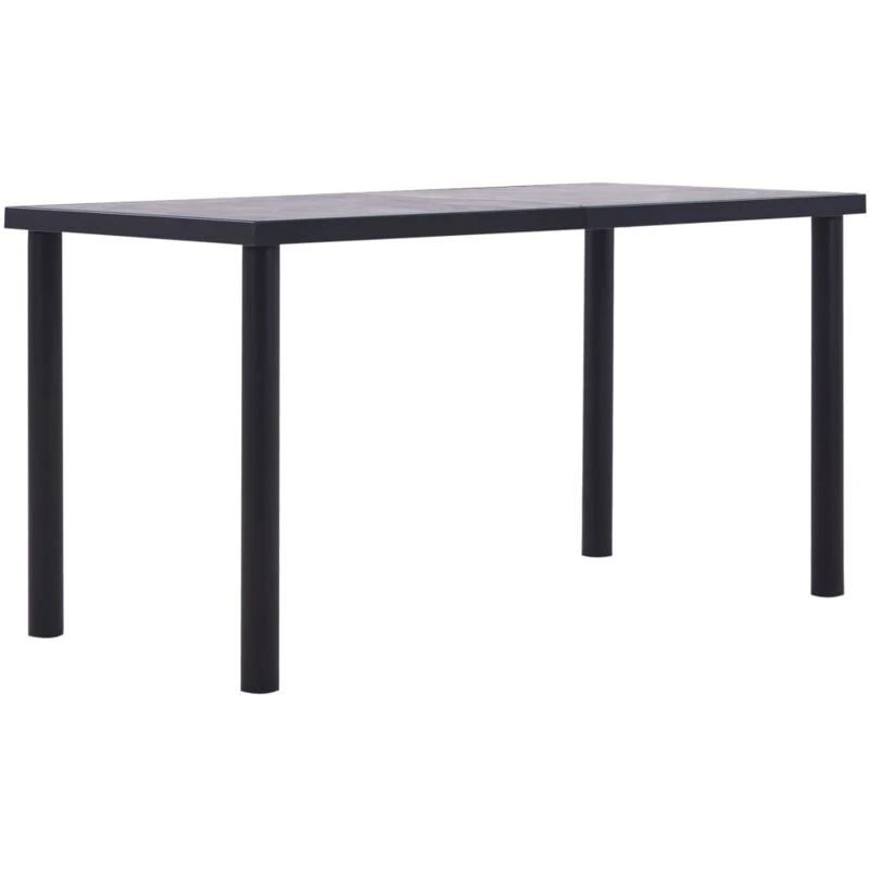 Image of VIDAXL Dining Table Black and Concrete Grey 140x70x75cm mdf Vidaxl 281858