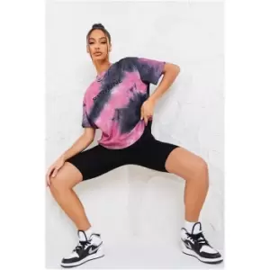 Image of I Saw It First Sixth June Tie Dye T-Shirt - Pink