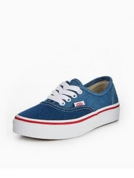 Image of Vans Uy Authentic Denim 2 tone Childrens Trainer Blue Size 13