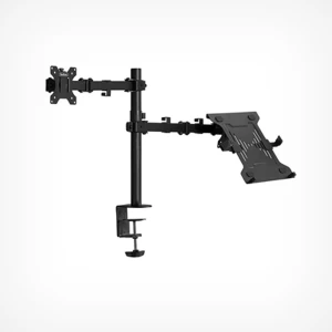 Image of VonHaus Monitor Desk Mount with Laptop/Tablet Shelf