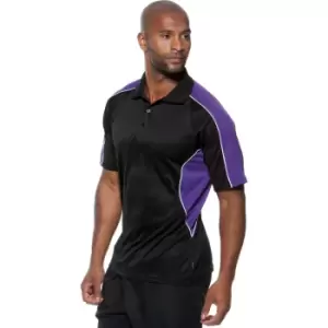 Image of GamegearA Cooltex Active Mens Short Sleeve Polo Shirt (L) (Black/Orange)