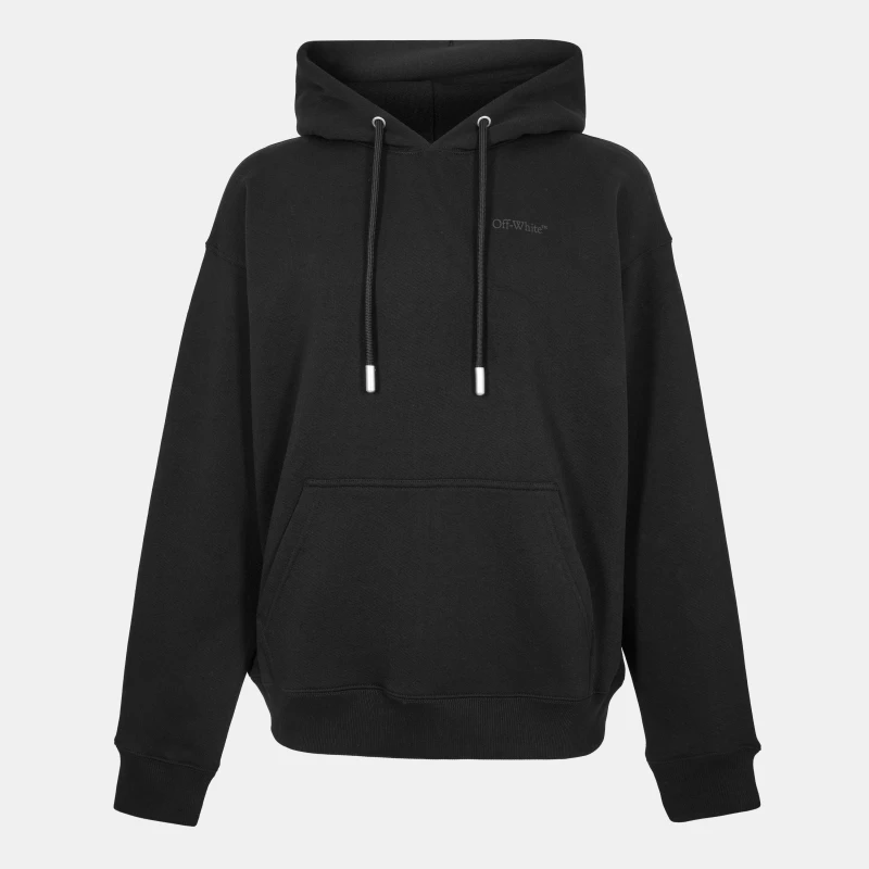 Image of Off White Mens Skate Pull Over Hoodie Black-Black male XS