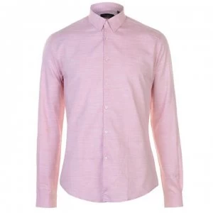 Image of Pierre Cardin Slub Shirt Mens - Red