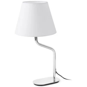 Image of Faro ETERNA - Table Lamp Round Tapered White, E27