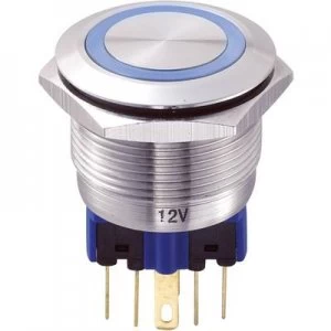 Image of TRU COMPONENTS GQ22 11EB12V Tamper proof pushbutton 250 V AC 5 A 1 x OnOn IP65 momentary