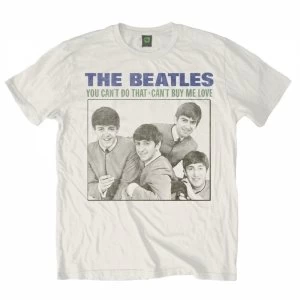 Image of The Beatles You Cant Do That Mens White T-Shirt Medium