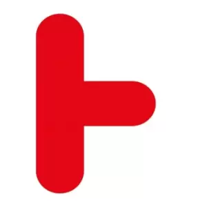 Image of 'T Symbol' Floor Signal, Red, (300mm x 200mm), Pack of 10