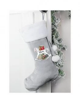Image of Personalised Grey Rocking Horse Stocking