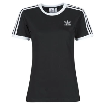 Image of adidas 3 STRIPES TEE womens T shirt in Black - Sizes UK 6,UK 8,UK 10,UK 12,UK 14,UK 16,UK 18,UK 20,UK S,UK M