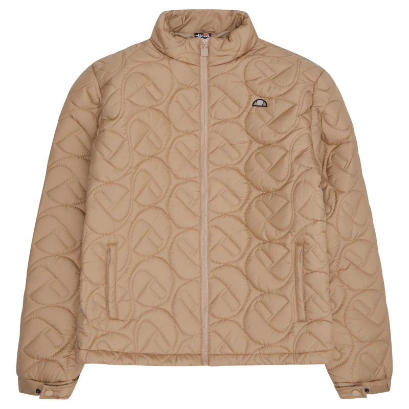 Image of Ellesse Mens Vill Quilted Jacket Beige male X Small