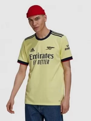 Image of adidas Arsenal Mens 21/22 Away Shirt, Yellow, Size S, Men