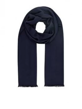Image of Accessorize Plain Woven Scarf - Navy