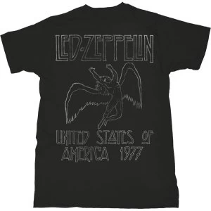 Image of Led Zeppelin - USA '77. Mens Medium T-Shirt - Black