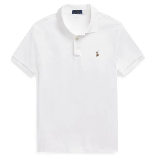 Image of POLO RALPH LAUREN Embroidered Polo Shirt - White XS
