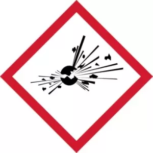 Image of GHS Explosive Symbol Label - SAV (100 x 100mm)
