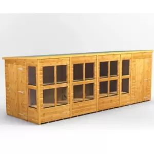 Image of 18x6 Power Pent Potting Shed Combi Building including 4ft Side Store