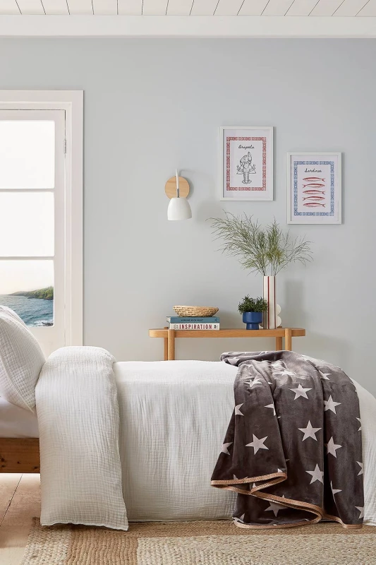 Image of Helena Springfield 'Muslin' Cotton Duvet Cover Set in White Size: Single White Unisex Single