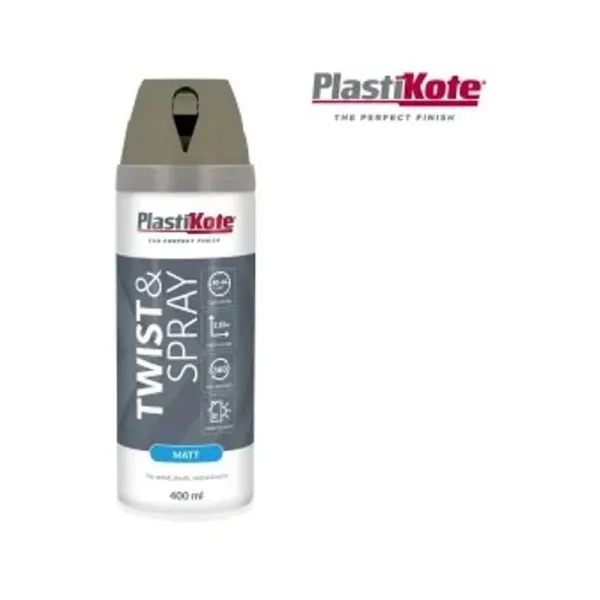 Image of Twist & Spay Matt 400ml Quatz Gey PKT23122 - Plastikote