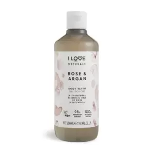 Image of I Love Cosmetics Naturals Rose & Argan Body Wash 500 ml