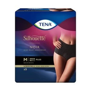 Image of Tena Silhouette High Waisted Black Incontinence Pants X 9