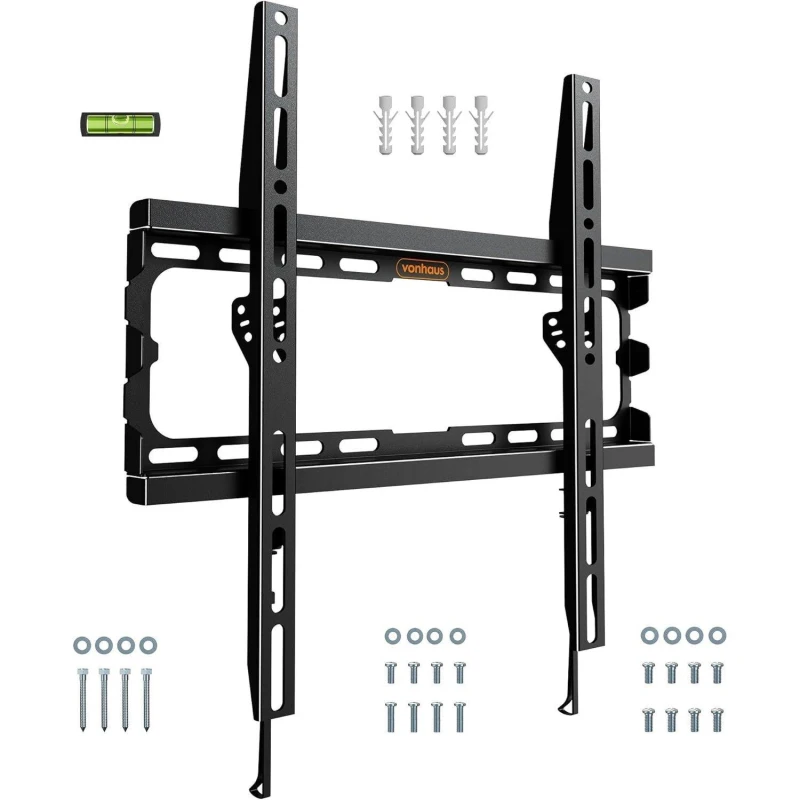Image of VonHaus Suitable for 32-70" Screens, Flat to Wall TV Bracket Black unisex