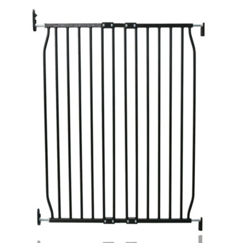 Image of Safetots Extra Tall Eco Screw Fit Baby Gate, Black, 80Cm - 90Cm, Extra Tall Gate 100Cm In Height, Stair Gate For Baby