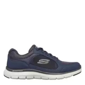 Image of Skechers Leather Overlay Lace-Up - Blue