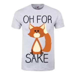 Image of Grindstore Mens Oh For Fox Sake T-Shirt (M) (White/Orange/Black)