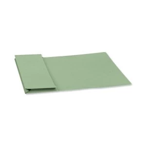Image of Guildhall Foolscap 315gm2 35mm Spine Full Flap Pocket Wallet Green Pack of 50