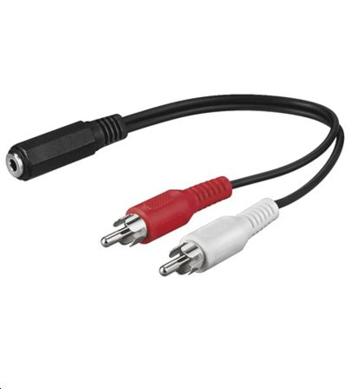 Image of Microconnect AUDALH02 audio cable 0.2 m 2 x RCA 3.5mm Red