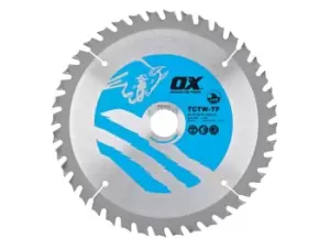 Image of OX Tools OX-TCTW-TF-1652040 Wood Cutting Thin Kerf Circular Saw Blade 165mm x 20 x 40T ATB