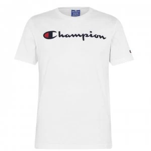 Image of Champion Chest Logo T Shirt - White WW001