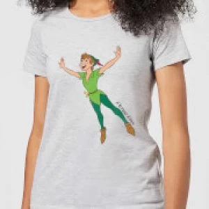 Image of Disney Peter Pan Flying Womens T-Shirt - Grey - L