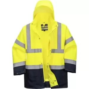 Image of Portwest Essential 5 in 1 Two Tone Jacket Yellow / Navy 5XL